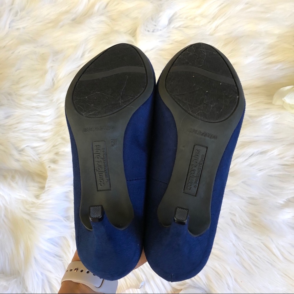 NWT Blue suede pumps for wide feet - Picture 4 of 4